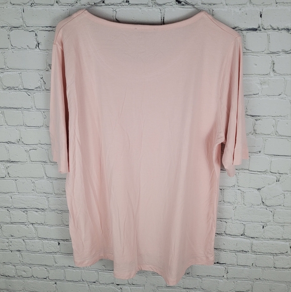 BYLYSE SPENARD | bamboo blend scoop neck short sleeve casual shirt - Picture 2 of 5